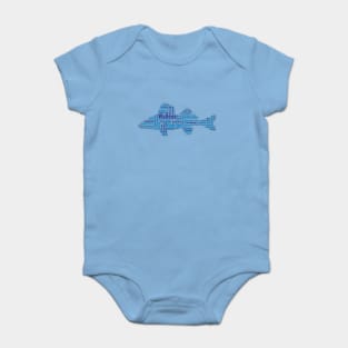 Fishing Ontario - Walleye Body with Canada Fishing Terms Baby Bodysuit